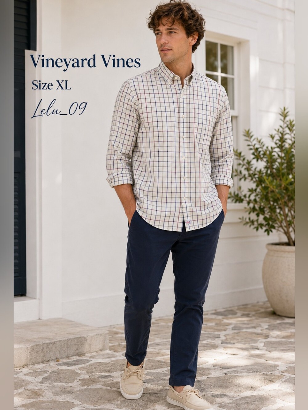 Vineyard Vines Murray Classic Fit Men’s Plaid Button-Down Shirt Size XL